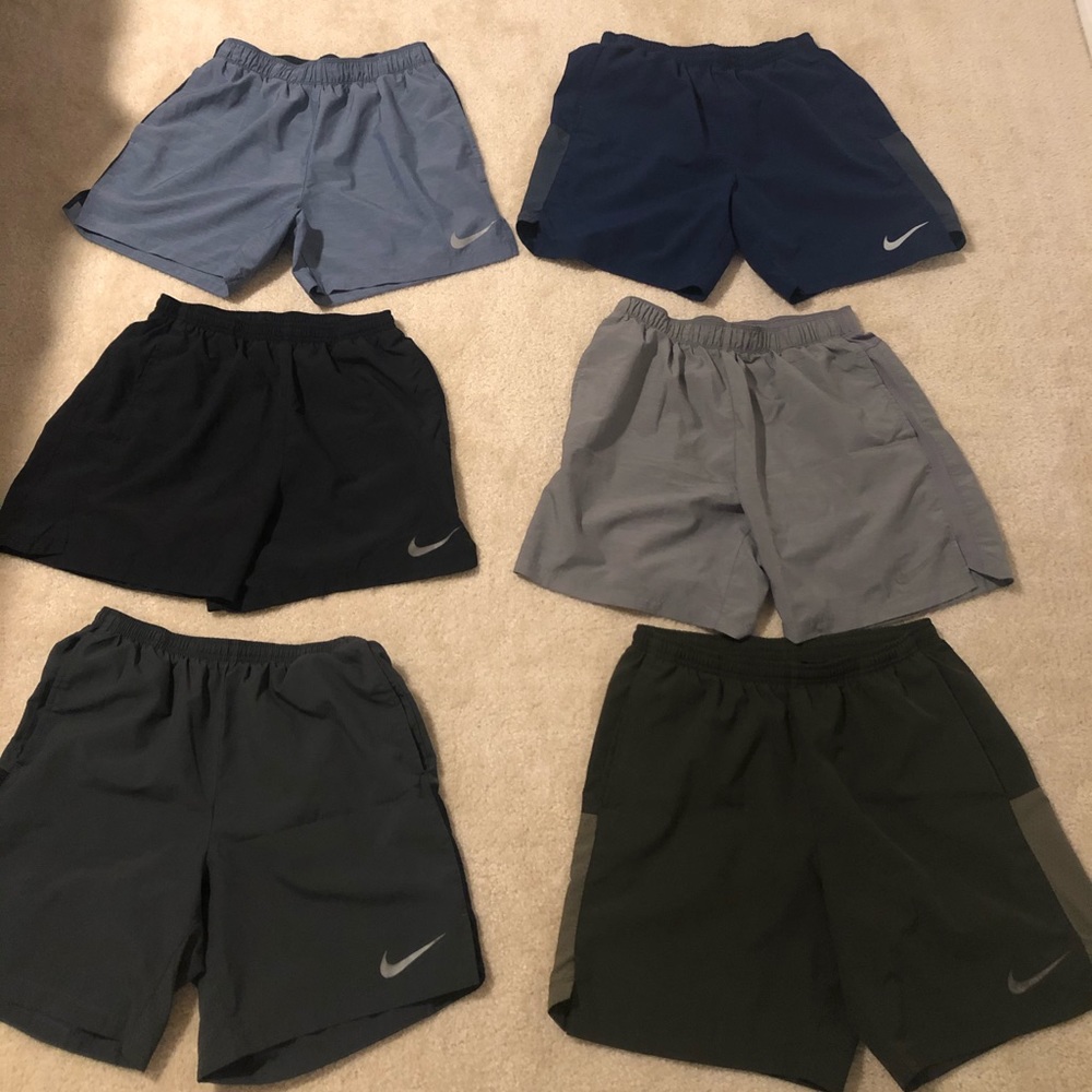 Lot of 6 Nike Running Shorts